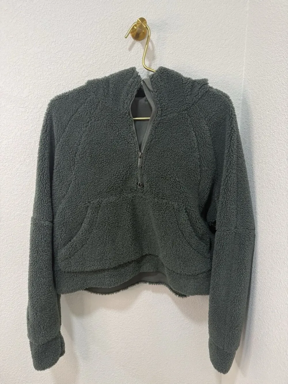 Lululemon Scuba Oversized Half-Zip Fleece Hoodie Smoked Spruce Women’s Size M/ L